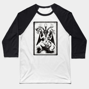 Baphomet bass guitar white transparent Baseball T-Shirt